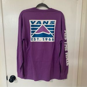 Vans Long Sleeve Tee Tshirt Mens Medium Purple